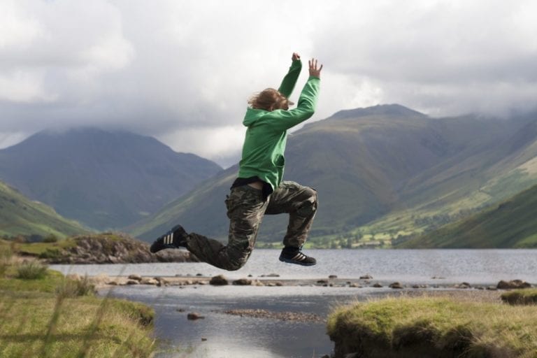 Man Jumping - Investment Risk Photo